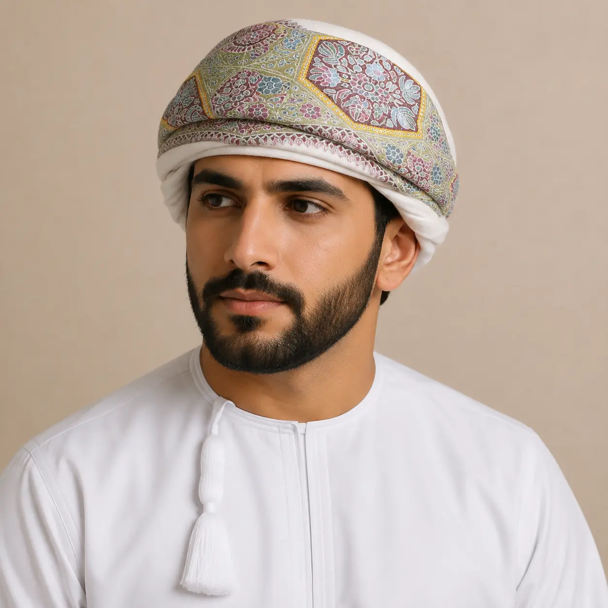 ١٠٠٪ باشمينا سوبر، فاخر جدًا، مُصَرّ (كشميري مصنوع يدويًا)